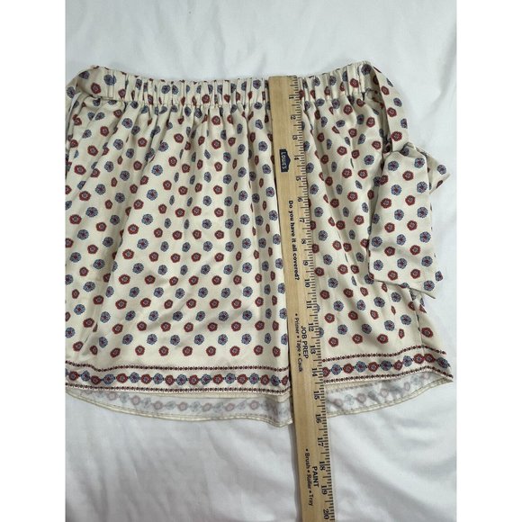 Tularosa Womens xs Elastic Waist Side Tie Mini Skirt Multicolor lined - Picture 2 of 6